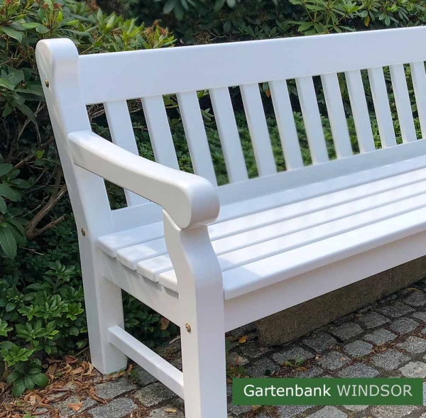 Weiße Gartenbank WINDSOR