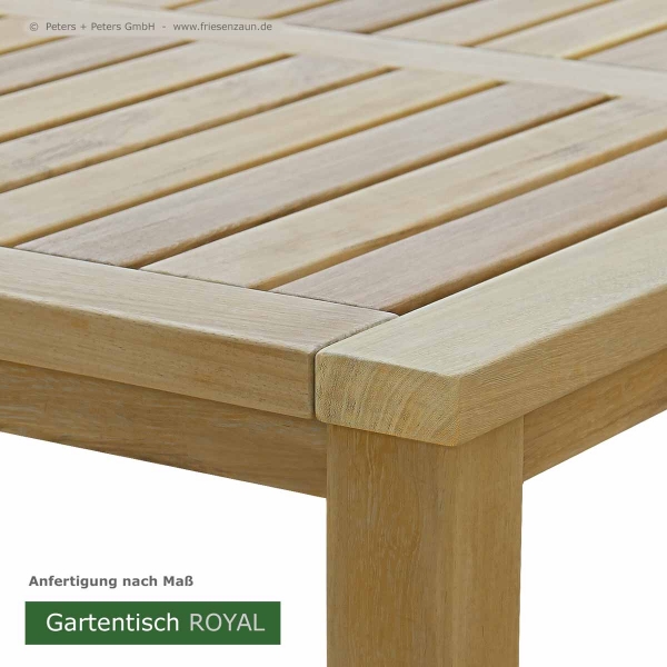 Extra massive Gartentische aus ODUM-IROKO Hartholz - Anfertigung nach Maß