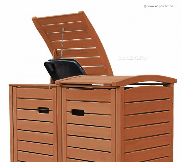 2 x 120 Liter Mülltonnenschrank CLASSIC
