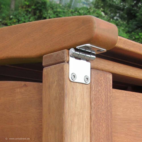 Muellbox CLASSIC:  Extra starke Scharniere aus V2A rostfreiem Edelstahl