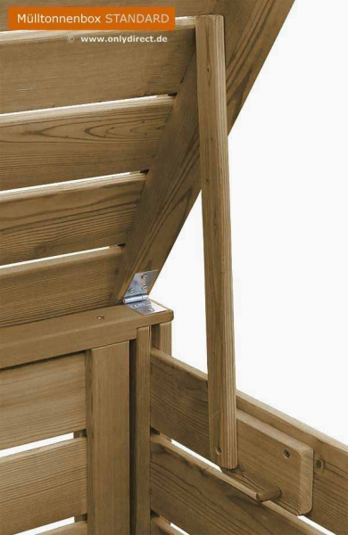 Detailansicht Aufsteller Mülltonnenbox  STANDARD