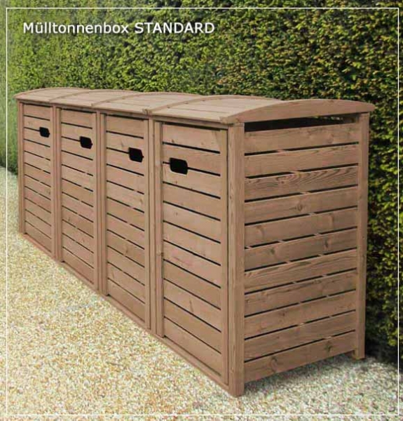 Detailansicht Aufsteller Mülltonnenbox  STANDARD