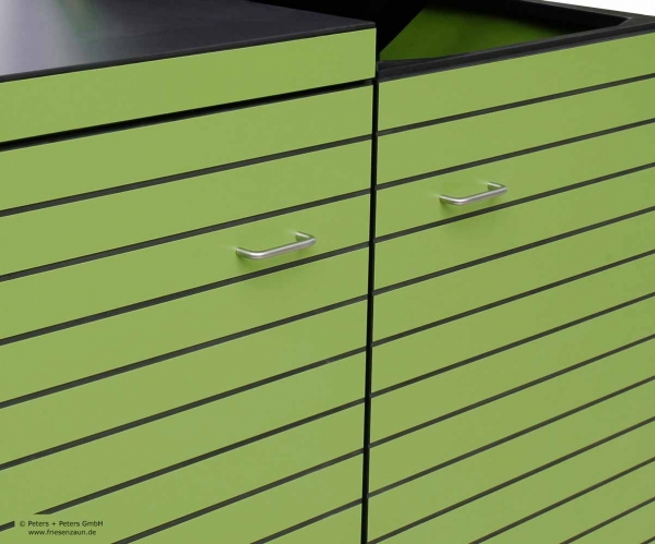 Mülltonnenbox DOMUS - Gravur-Option SMALL - wartungsfreie HPL-Kunstharzplatten - Dekor Parrot