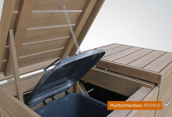 Mülltonneneinhausung PRIMUS - auch für 80 + 240 Liter Abfalltonnen lieferbar