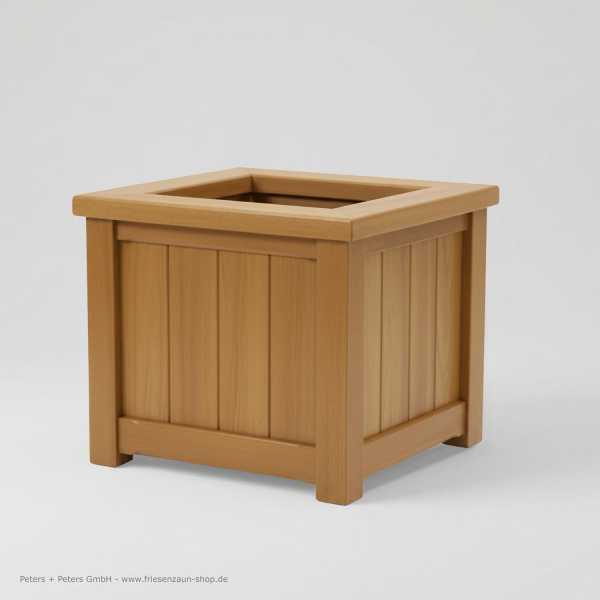 Sylter Pflanzkübel mit Satteldach - astfreies Hartholz Natur