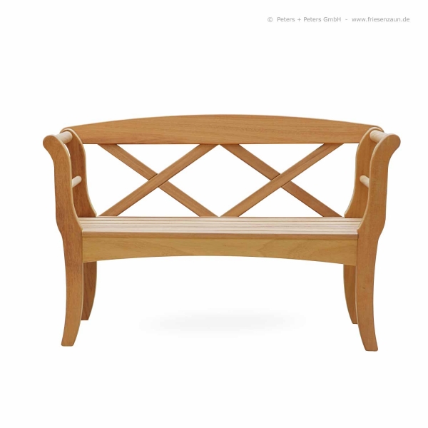 Friesenbank SYLT - Gesamtbreite 128 cm - Sitzbreite 100 cm - ODUM-IROKO Hartholz Natur