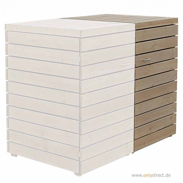 1er Mülltonnenbox PRIMUS - Verlängerung - FSC Holz  - 1 x 240  Liter