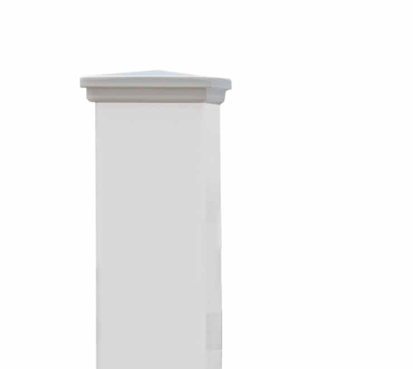 Pfostenabdeckung KLASSIK für Pfosten 9x9 cm aus astfreiem ODUM-IROKO Hartholz - wetterfest lackiert