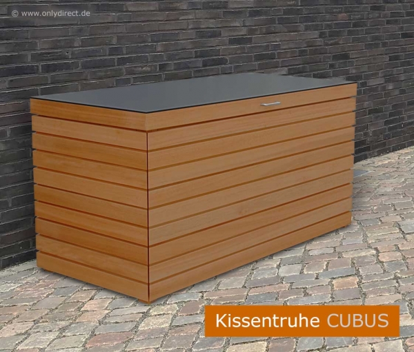 Auflagentruhe CUBUS - astfreies Hartholz fertig geölt