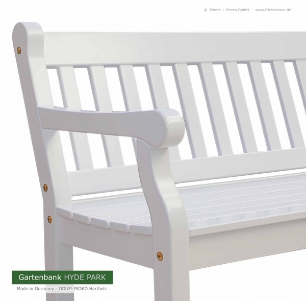 Gartenbank HYDE PARK aus dauerhaftem ODUM-IROKO Hartholz