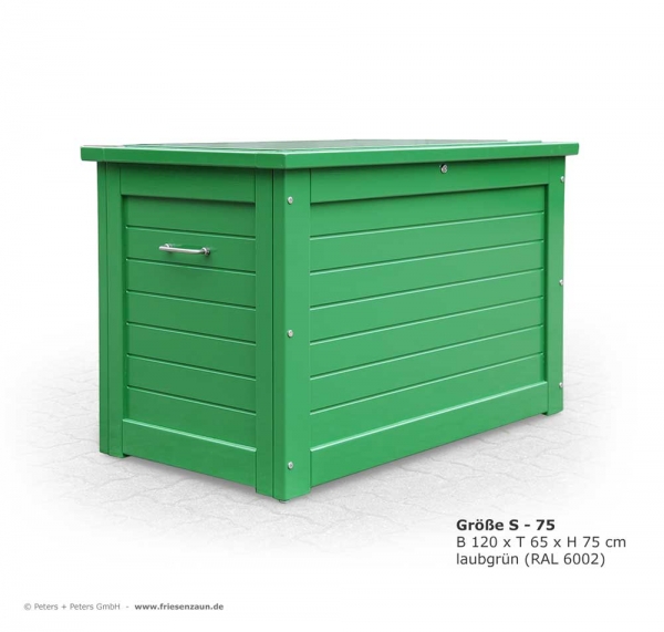 Kissentruhe Cardiff - Größe S - Höhe 75 cm - RAL 6002 laubgrün