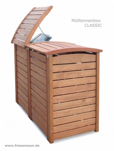 Mülltonnenbox mit vollwertiger Rückwand