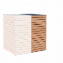 Verlängerung Mülltonnenbox CUBUS - FSC Hartholz geölt