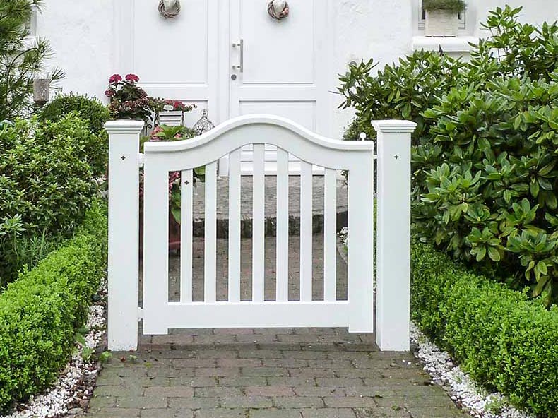 Gartenpforte Hartholz weiß
